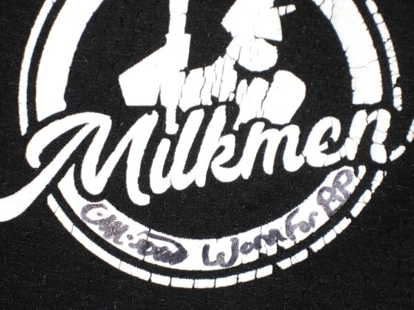 Colby Morris Team Issued & Signed Black Milwaukee Milkmen Shorts - Worn for Batting Practice!