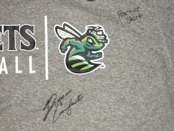 Drew Campbell 2021 Practice Worn & Signed Official Augusta GreenJackets Baseball Nike Shirt