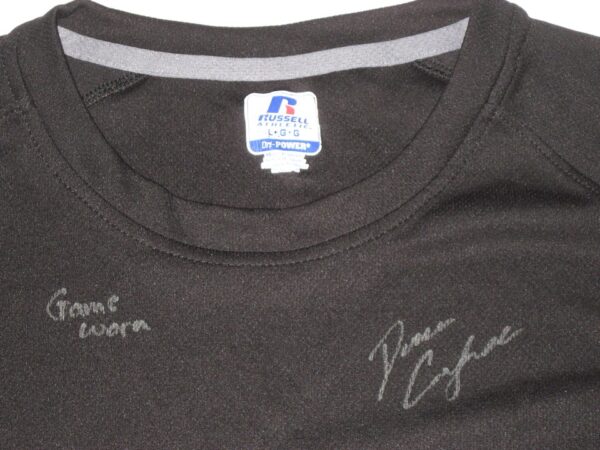 Drew Campbell 2021 Rome Braves Game Worn & Signed Black Russell Shirt