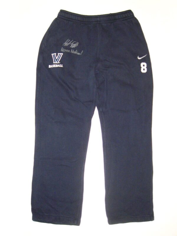 Hunter Schryver Player Issued & Signed Official Villanova Wildcats Baseball #8 Nike XL Sweatpants