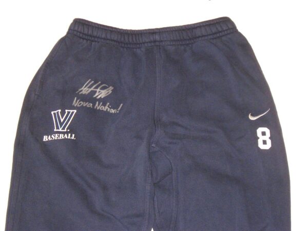 Hunter Schryver Player Issued & Signed Official Villanova Wildcats Baseball #8 Nike XL Sweatpants
