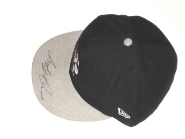 Indigo Diaz 2021 Game Worn & Signed Official Navy:Gray Rome Braves Road New Era 59FIFTY Hat