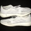 Indigo Diaz 2021 Mississippi Braves Training Worn & Signed White & Grey Adidas Senseboost Go Shoes