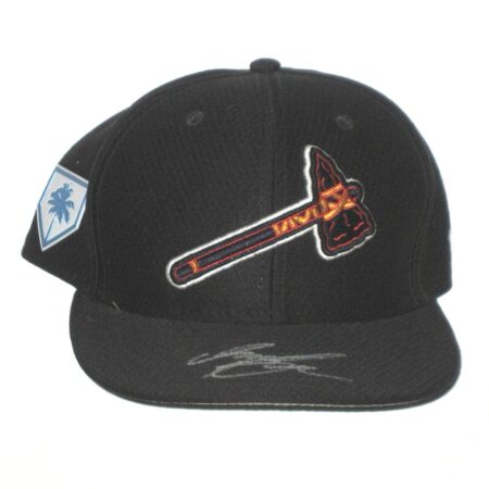 Indigo Diaz Game Worn & Signed Official Atlanta Braves Spring Training New Era 59FIFTY Hat