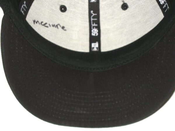 Kade McClure 2021 Game Worn & Signed Black Birmingham Barons New Era 59FIFTY Hat