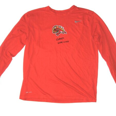 Kevin Josephina Game Worn & Signed Official Florida Fire Frogs Long Sleeve Nike Dri-Fit Shirt