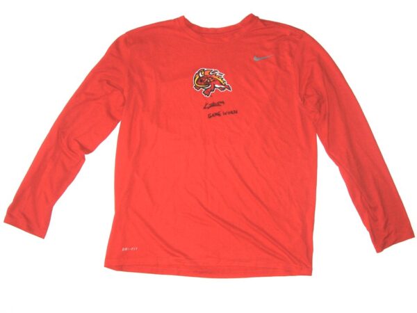 Kevin Josephina Game Worn & Signed Official Florida Fire Frogs Long Sleeve Nike Dri-Fit Shirt