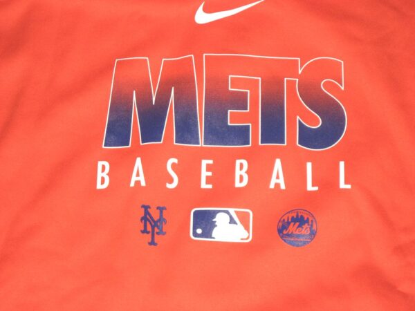 Max Moroff Player Issued Official Orange New York Mets #23 Nike Baseball Dri-Fit Pullover Hoodie