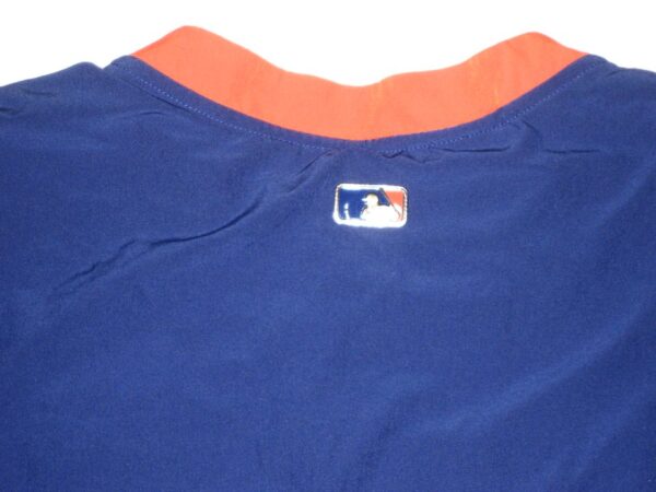 Max Moroff Player Issued & Signed Official New York Mets #33 Nike Short Sleeve Pullover Jacket - Worn for Batting Practice!