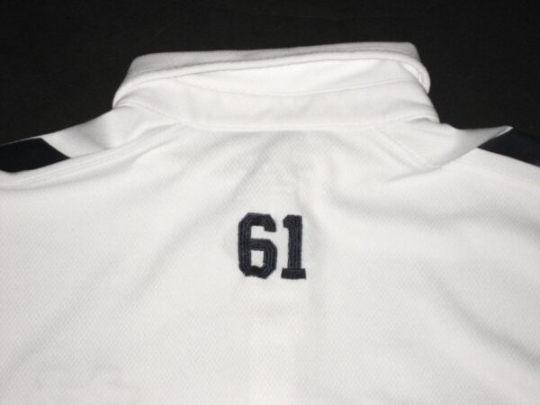 Scott Daly Player Issued Official White Notre Dame Fighting Irish #61 Under Armour HeatGear Polo Shirt