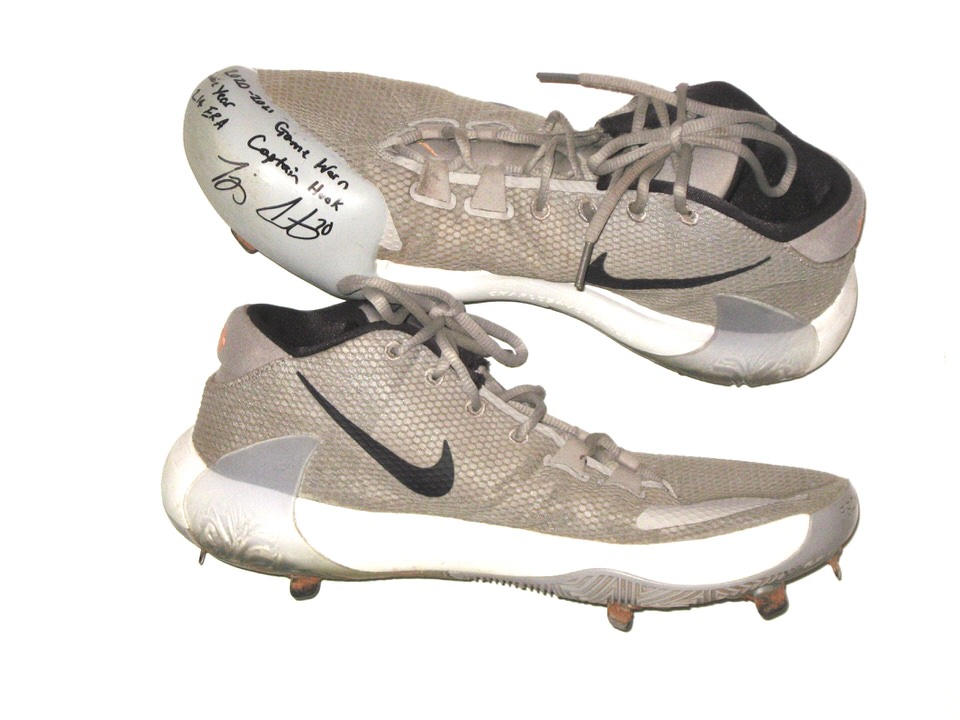 Tejay 2020 Cincinnati Rookie Game Worn & Custom Nike Zoom Freak Atmosphere Grey Baseball Cleats - Big Dawg Possessions