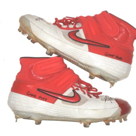 Will Latcham 2021 Mississippi Braves Game Used & Signed WL Nike Baseball Cleats