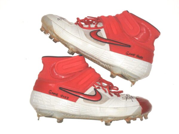 Will Latcham 2021 Mississippi Braves Game Used & Signed WL Nike Baseball Cleats