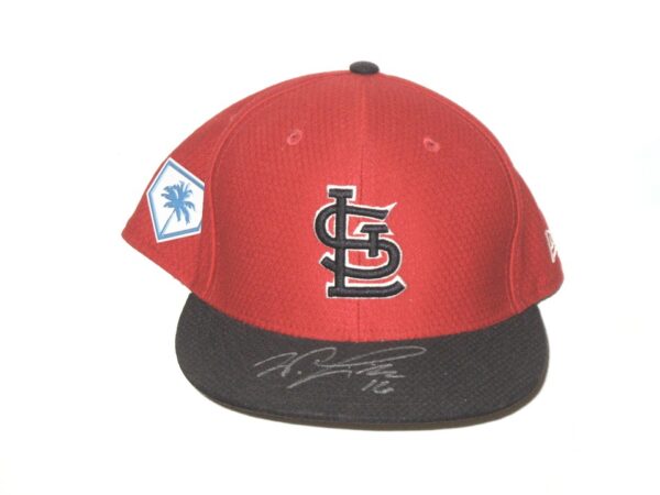 Will Latcham Game Used & Signed Official St Louis Cardinals Spring Training New Era 59FIFTY Hat