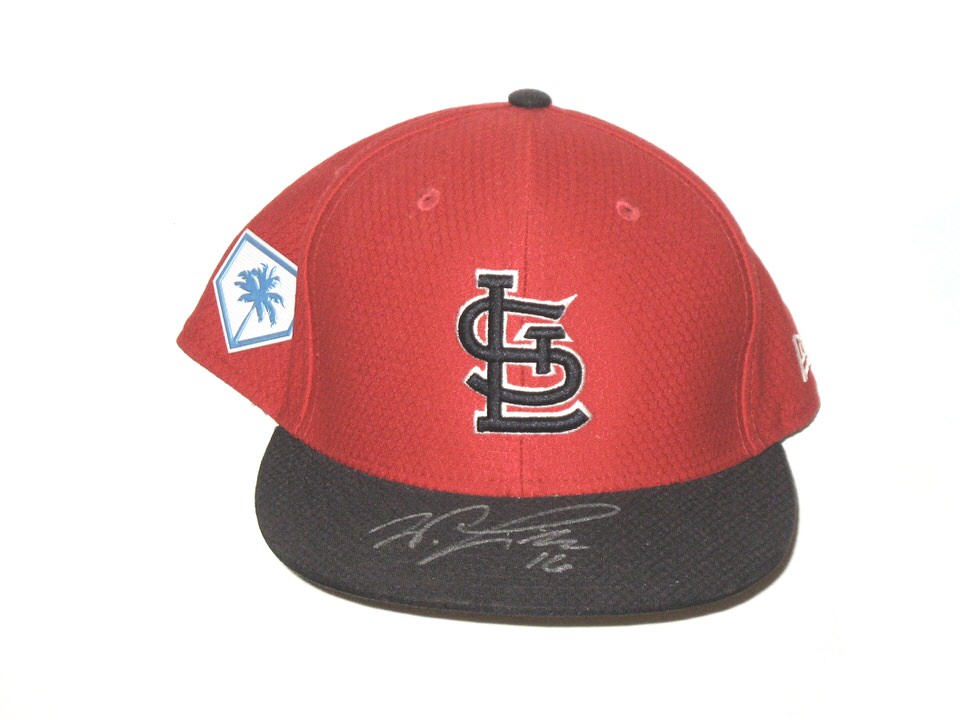 Will Latcham Game Used & Signed Official St Louis Cardinals Spring Training  New Era 59FIFTY Hat