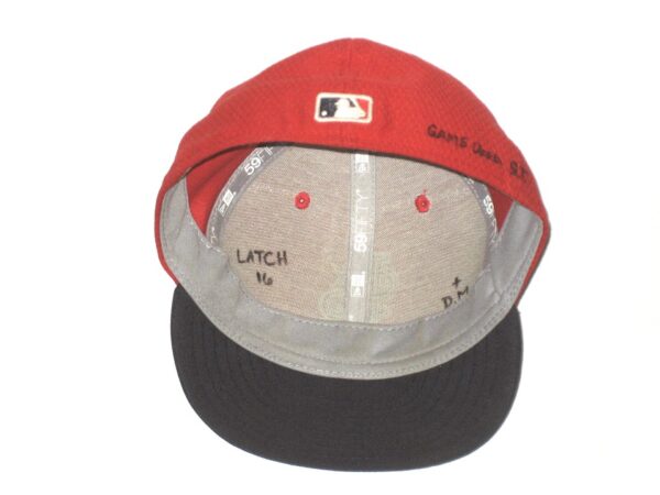 Will Latcham Game Used & Signed Official St Louis Cardinals Spring Training New Era 59FIFTY Hat