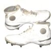 Colby Morris 2021 Brooklyn Cyclones Game Worn & Signed White & Silver Nike Alpha Huarache Baseball Cleats