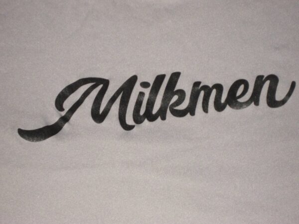 Colby Morris Practice Worn & Signed Grey Milwaukee Milkmen Routine Shirt - Worn for Batting Practice!