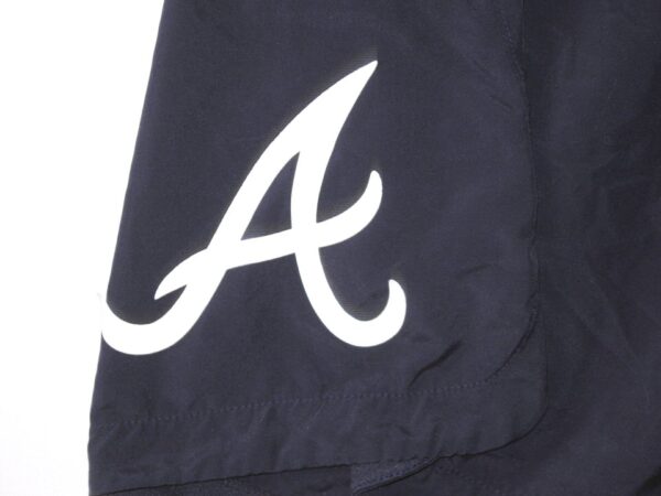 Drew Lugbauer Practice Worn & Signed Official Blue & White Atlanta Braves Nike Dri-Fit XL Shorts