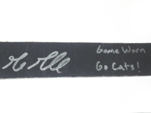 Gordon Graceffo Villanova Wildcats Game Worn & Signed Go Cats! Official Navy Blue Leather Belt