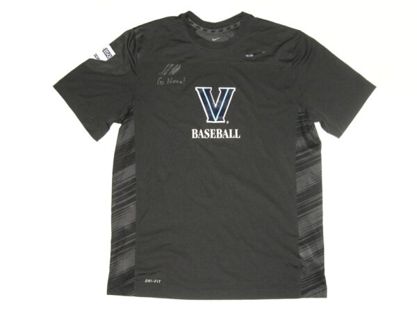 Hunter Schryver Practice Worn & Signed Official Villanova Wildcats Baseball 150th Anniversary Nike Dri-Fit Shirt