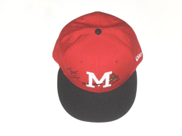Indigo Diaz 2021 Game Worn & Signed Official Mississippi Braves Road New Era 59FIFTY Fitted Hat