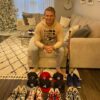 Jake Higginbotham with 2021 AFL Peoria Javelinas Game Worn & Signed Adidas Adizero Cleats