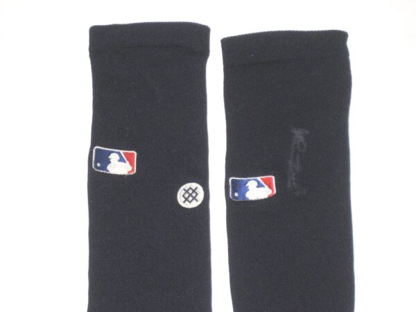 Kevin Josephina 2021 Rome Braves Game Worn & Signed Blue & Grey Stance MLB Socks1