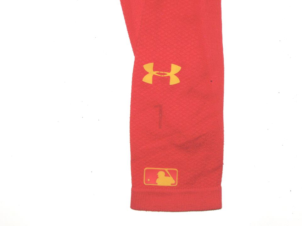 https://www.bigdawgpossessions.com/wp-content/uploads/2022/02/Kevin-Josephina-2021-Rome-Braves-Game-Worn-Signed-Red-Gold-Under-Armour-Arm-Sleeve2.jpg