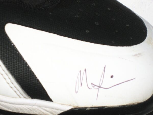 Matthew Swain Fort Myers Mighty Mussels Practice Worn & Signed White & Black Nike Cleats