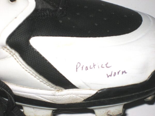 Matthew Swain Fort Myers Mighty Mussels Practice Worn & Signed White & Black Nike Cleats