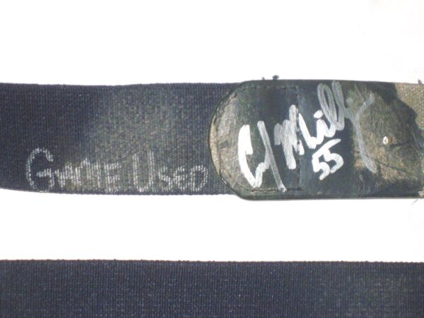 Cody Milligan 2021 Rome Braves Game Used & Signed Navy Blue Douglas Baseball Belt - Great Use!