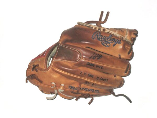 Hunter Schryver Bowling Green Hot Rods Game Worn & Signed Rawlings Pro Preferred Baseball Glove