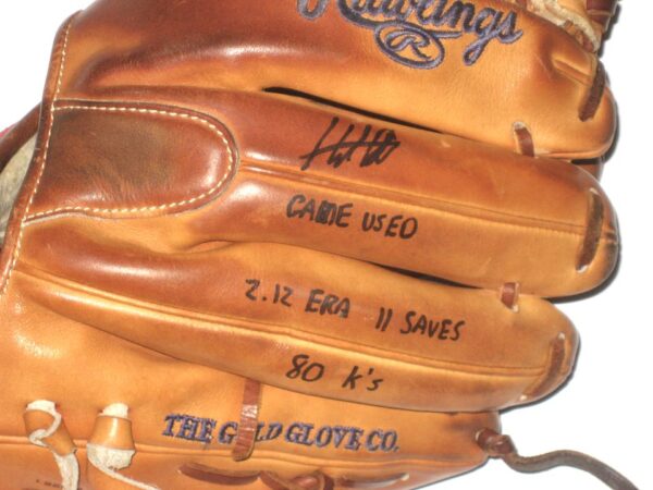 Hunter Schryver Bowling Green Hot Rods Game Worn & Signed Rawlings Pro Preferred Baseball Glove