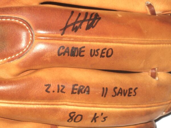 Hunter Schryver Bowling Green Hot Rods Game Worn & Signed Rawlings Pro Preferred Baseball Glove