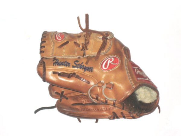 Hunter Schryver Bowling Green Hot Rods Game Worn & Signed Rawlings Pro Preferred Baseball Glove
