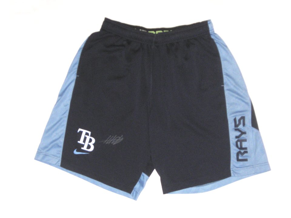 Hunter Schryver Team Issued & Signed Official Tampa Bay Rays Nike Dri-Fit  XL Shorts - Big Dawg Possessions