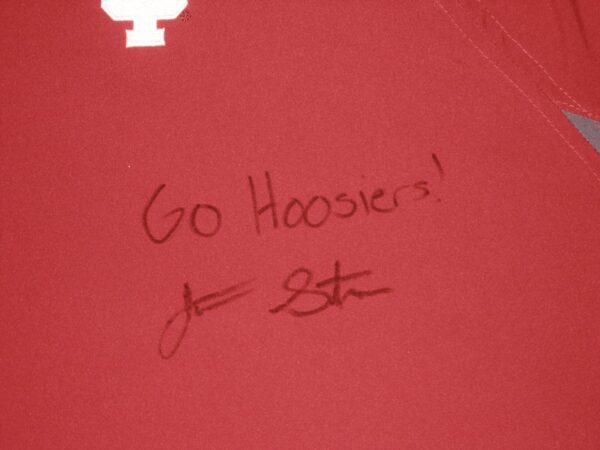 Jonathan Stiever Team Issued & Signed Official Indiana Hoosiers Short Sleeve Adidas XL Quarter-Zip Pullover