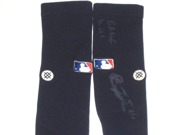 Kevin Josephina 2021 Rome Braves Game Worn & Signed Blue & Grey Stance MLB Socks