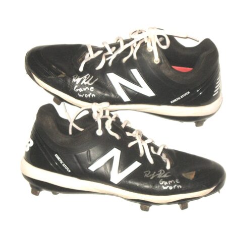 Riley Delgado 2021 Mississippi Braves Game Worn & Signed Black & White New Balance 4040 Baseball Cleats