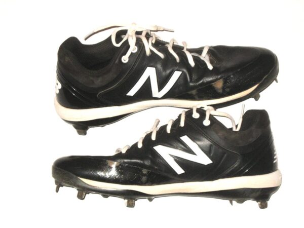 Riley Delgado 2021 Mississippi Braves Game Worn & Signed Black & White New Balance 4040 Baseball Cleats