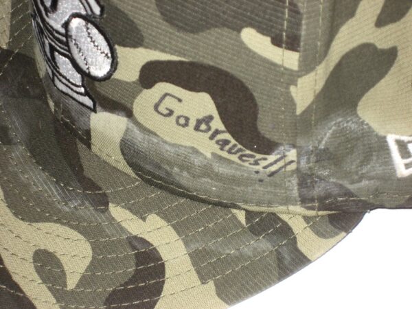 Shean Michel Game Worn & Signed Official Camouflage Rome Braves Military Appreciation New Era 59FIFTY Fitted Hat