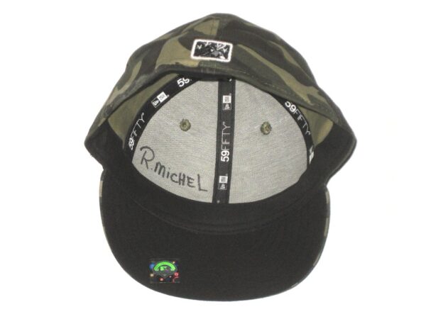 Shean Michel Game Worn & Signed Official Camouflage Rome Braves Military Appreciation New Era 59FIFTY Fitted Hat
