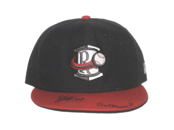 Shean Michel Game Worn & Signed Official Rome Braves Home New Era 59FIFTY Fitted Hat