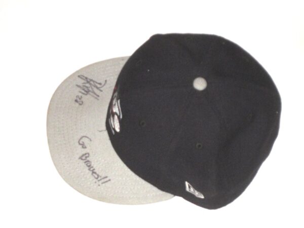 Shean Michel Game Worn & Signed Official Rome Braves Road New Era 59FIFTY Fitted Hat