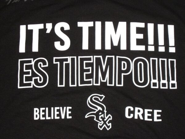 Hunter Schryver Team Issued & Signed Black & White Chicago White Sox “IT’S TIME!!!” XL Shirt