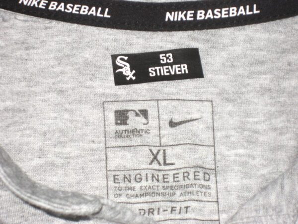 Jonathan Stiever Player Issued & Signed Official Gray Chicago White Sox 53 STIEVER Nike Raglan 3:4 Sleeve XL Shirt