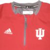 Jonathan Stiever Practice Worn Official Indiana Hoosiers Short Sleeve Adidas XL Quarter-Zip Pullover