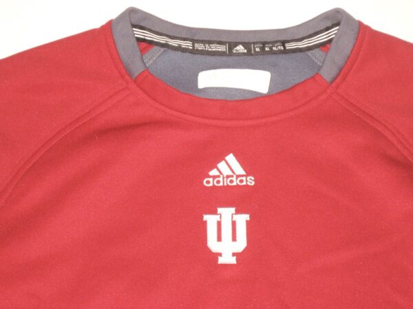 Jonathan Stiever Team Issued Official Crimson Indiana Hoosiers Adidas XL Pullover Sweatshirt