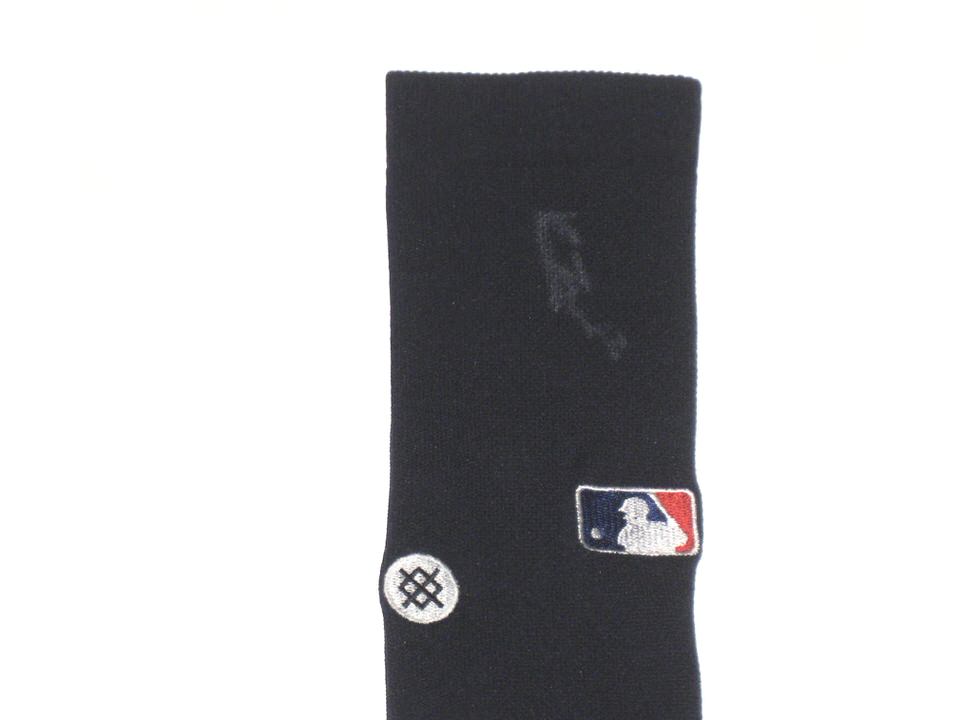 Kevin Josephina 2021 Rome Braves Game Used & Signed Blue & Grey Stance MLB Socks